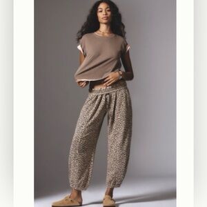 NWT-Anthropologie-Daily Practice Leopard Print lounge pants